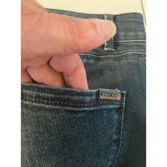 Black Mid-Rise Skinny Ankle Jeans Stud Detailing Size 8 - Picture 8 of 12